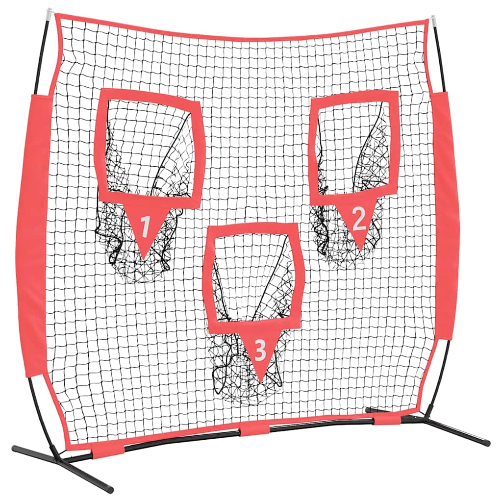 vidaXL Siatka treningowa do baseballu Czarny 214,5 x 89,5 x 181 cm
