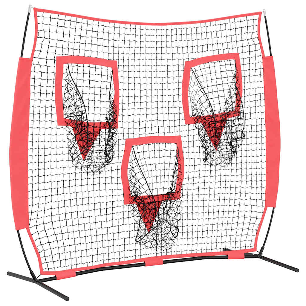 vidaXL Siatka treningowa do baseballu Czarny 214,5 x 89,5 x 181 cm
