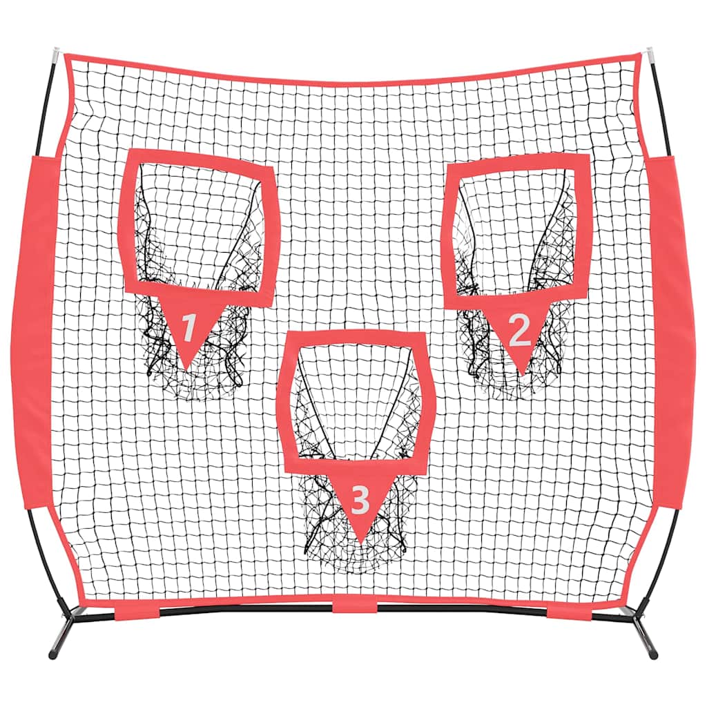 vidaXL Siatka treningowa do baseballu Czarny 214,5 x 89,5 x 181 cm
