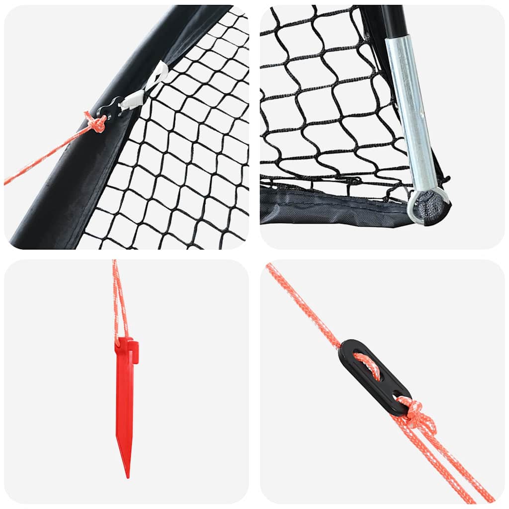 vidaXL Baseball i Softball Czarny 702 x 369,5 x 243,5 cm Poliester
