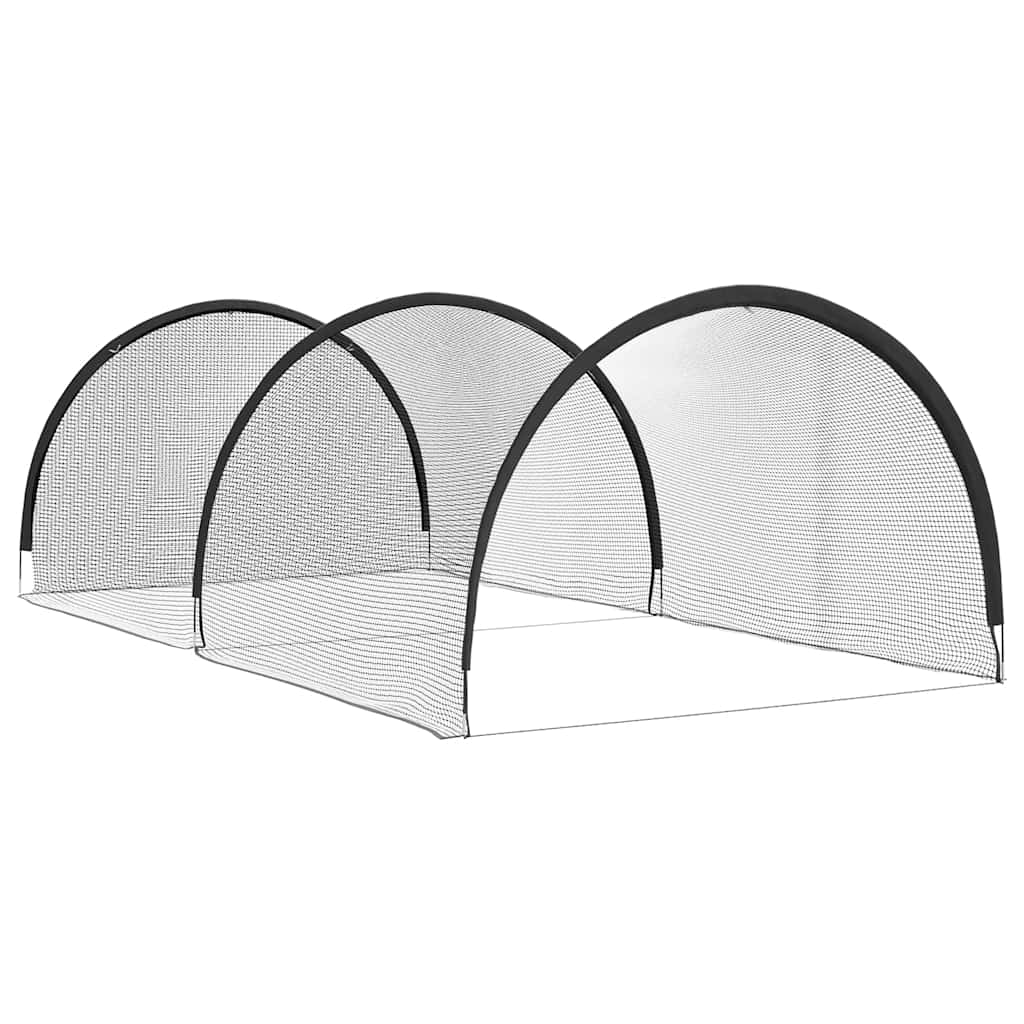 vidaXL Baseball i Softball Czarny 702 x 369,5 x 243,5 cm Poliester