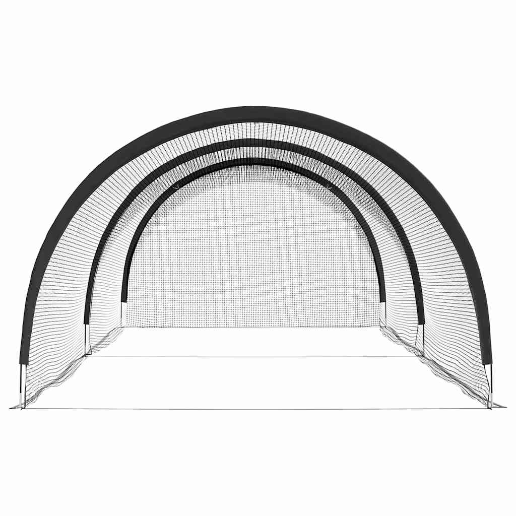 vidaXL Baseball i Softball Czarny 702 x 369,5 x 243,5 cm Poliester