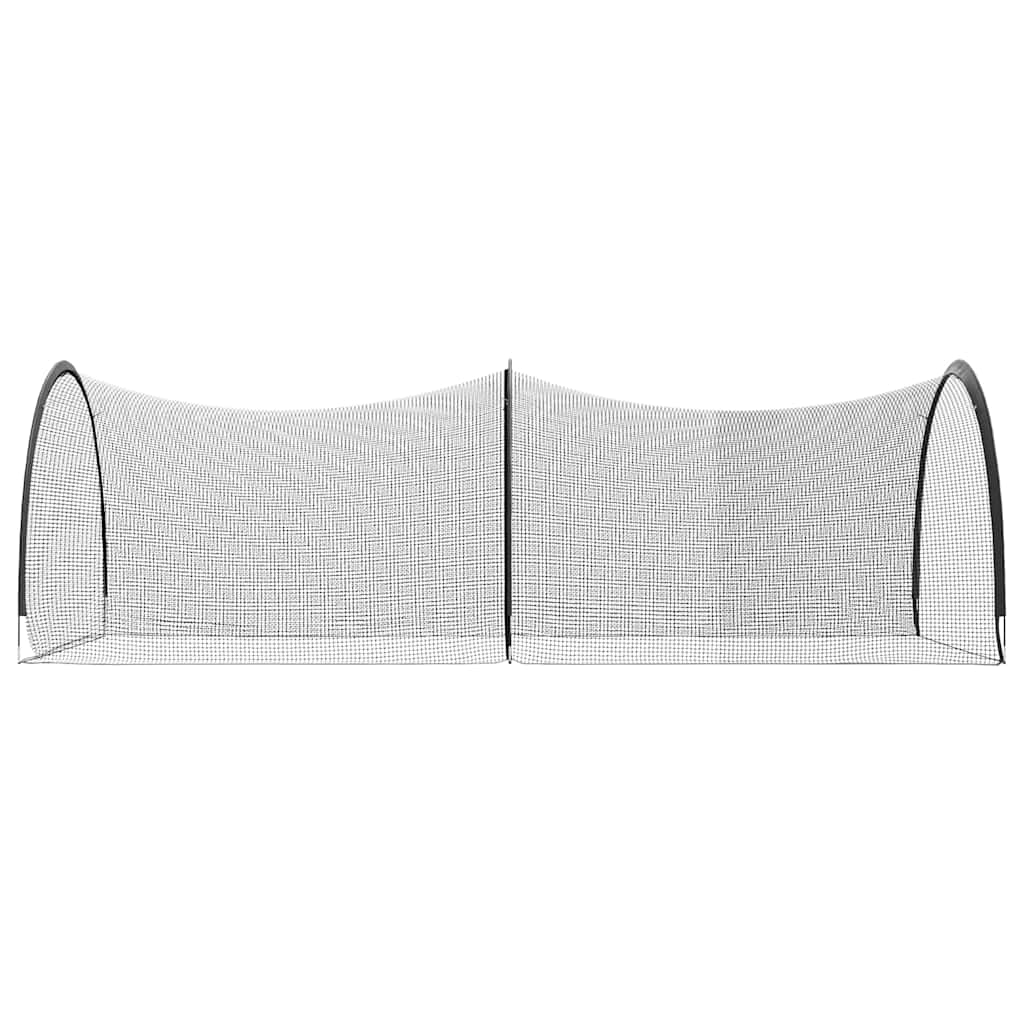 vidaXL Baseball i Softball Czarny 702 x 369,5 x 243,5 cm Poliester