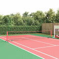 vidaXL Siatka tenisowa Czarny i czerwony 494,5 x 90 x 87 cm Poliester