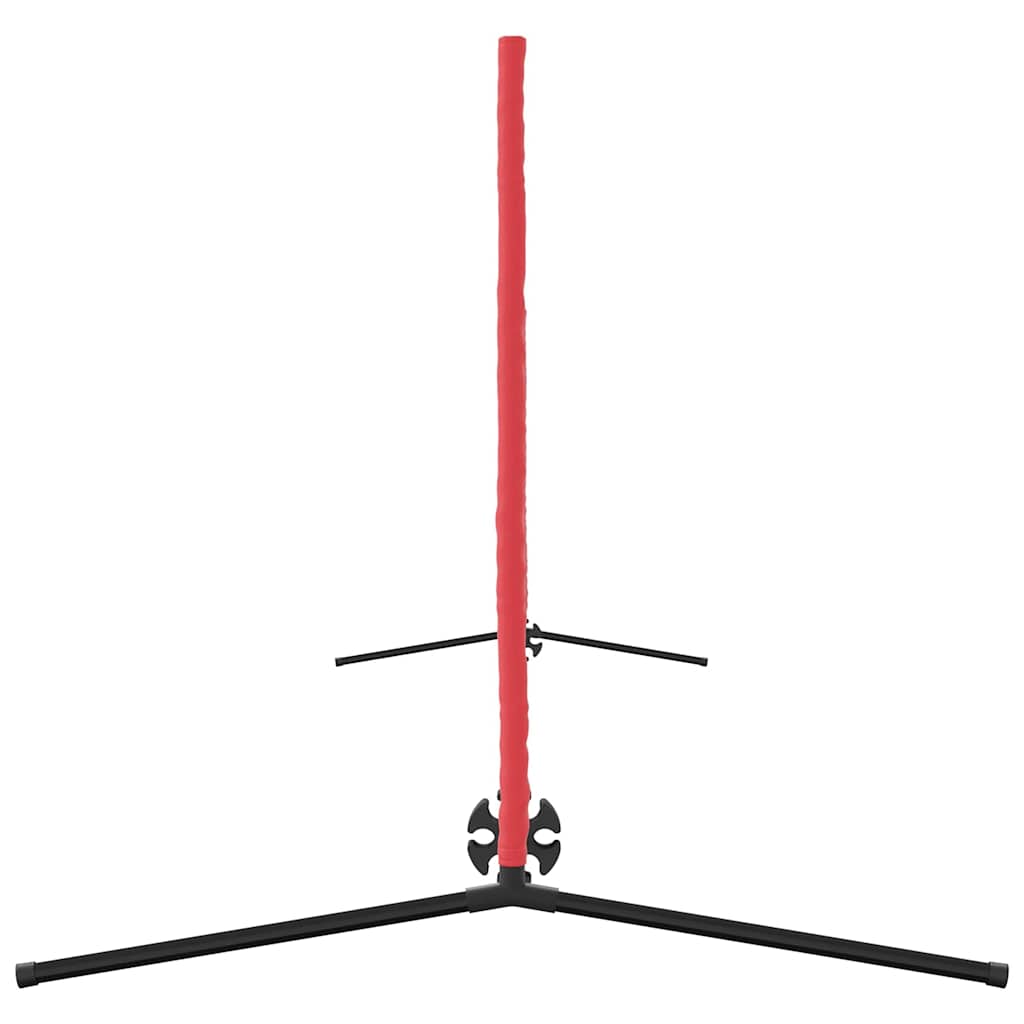 vidaXL Siatka tenisowa Czarny i czerwony 494,5 x 90 x 87 cm Poliester