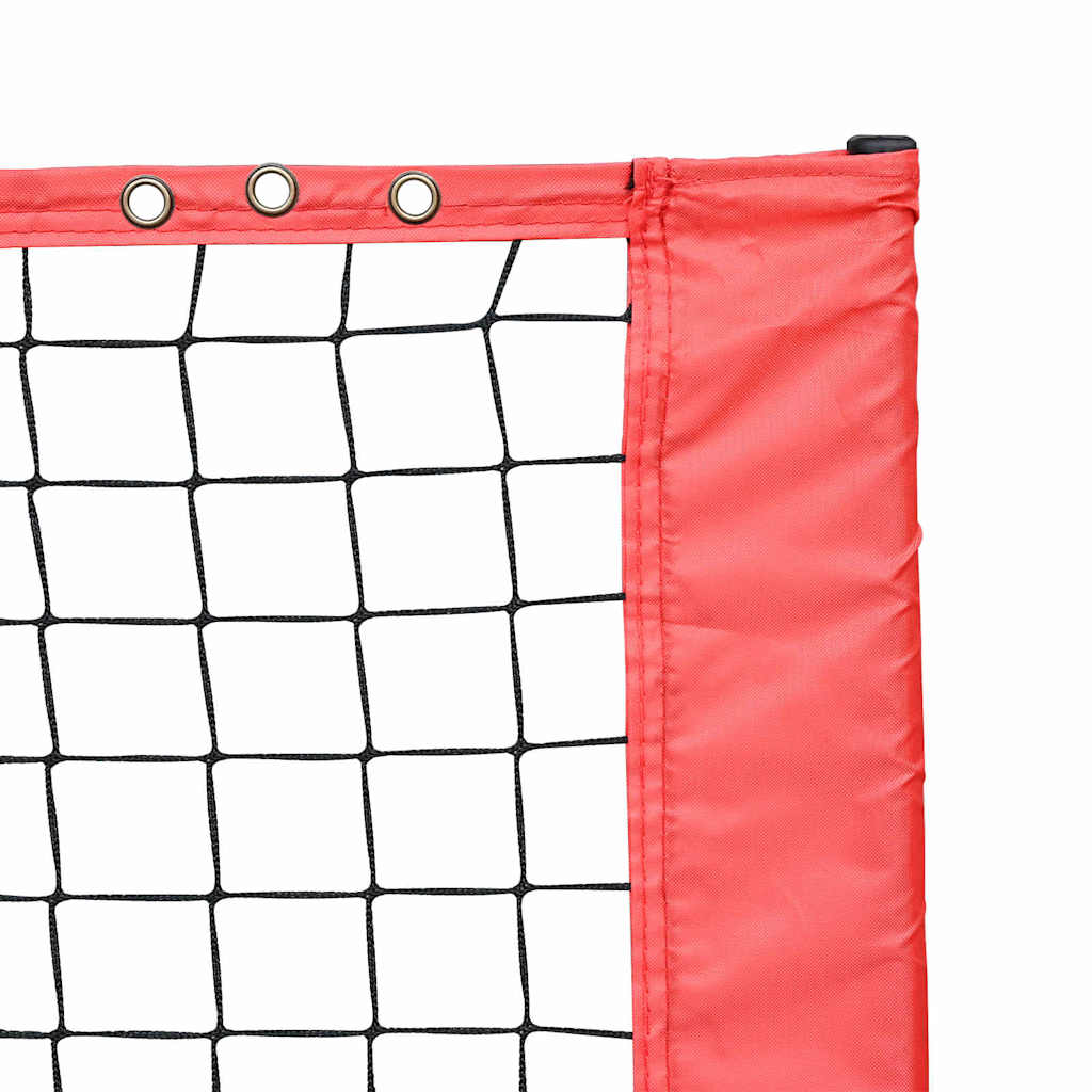 vidaXL Siatka tenisowa Czarny i czerwony 595 x 90,5 x 87 cm Poliester