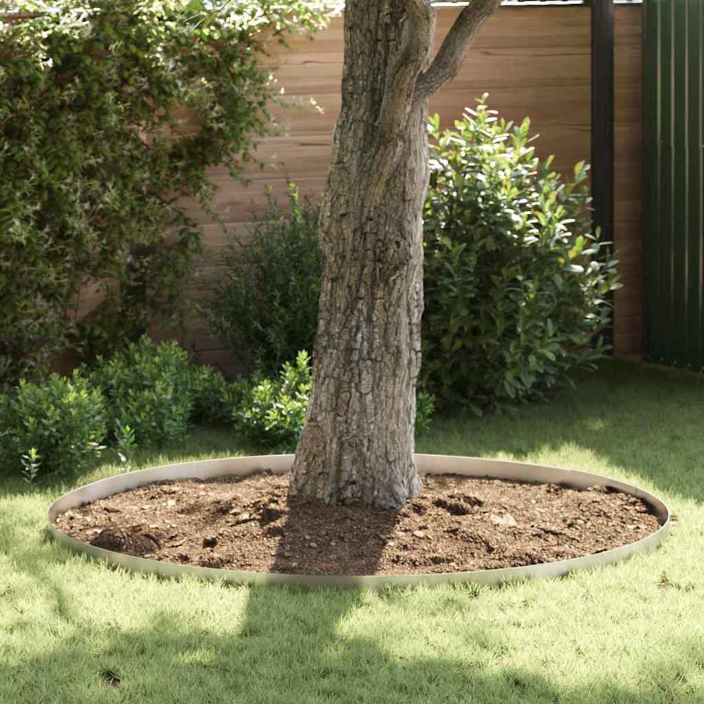 vidaXL Krawężnik do trawnika 4 szt. 450 x 10 cm Stal nierdzewna