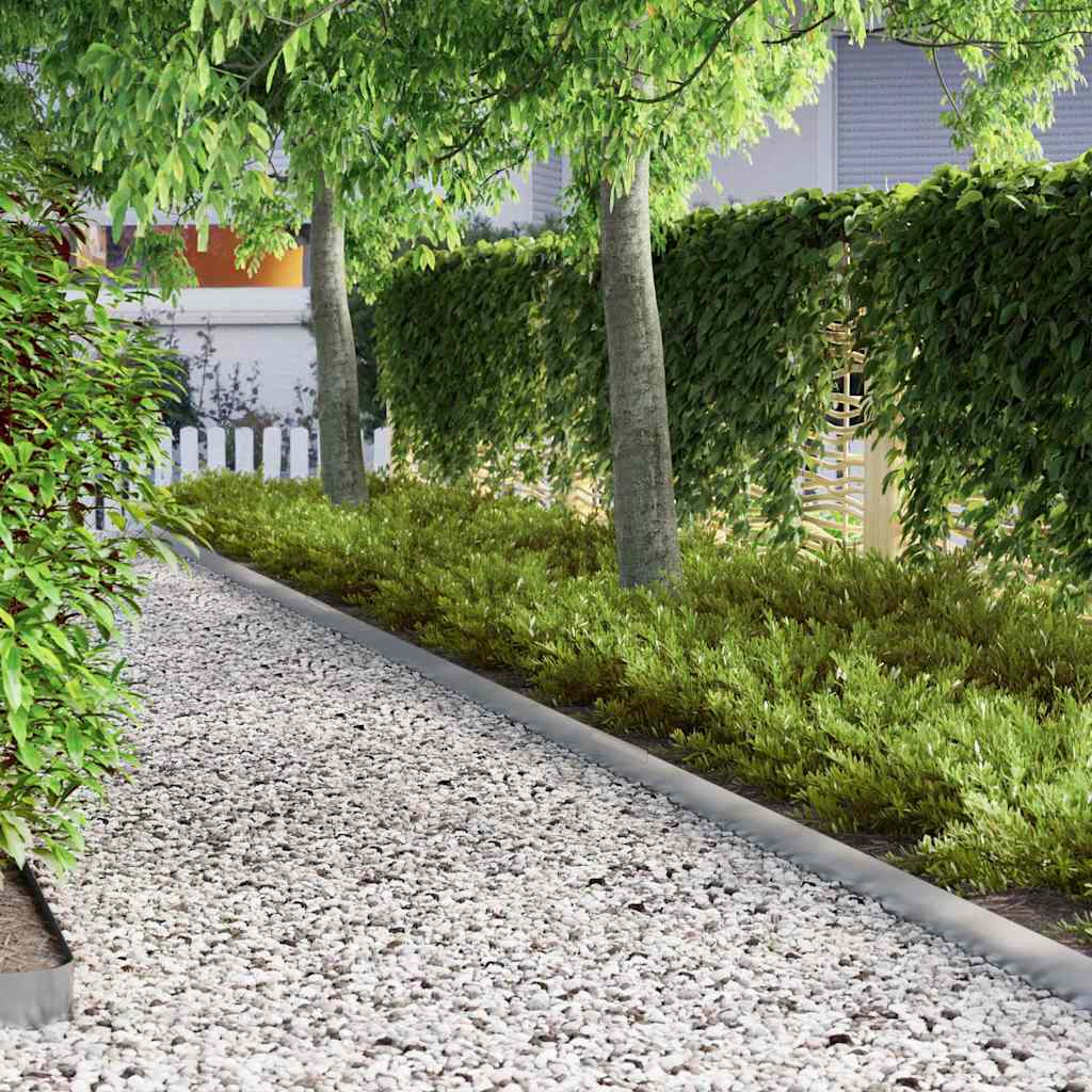 vidaXL Krawężnik do trawnika 450 x 10 cm Stal Galwanizowana Srebrny