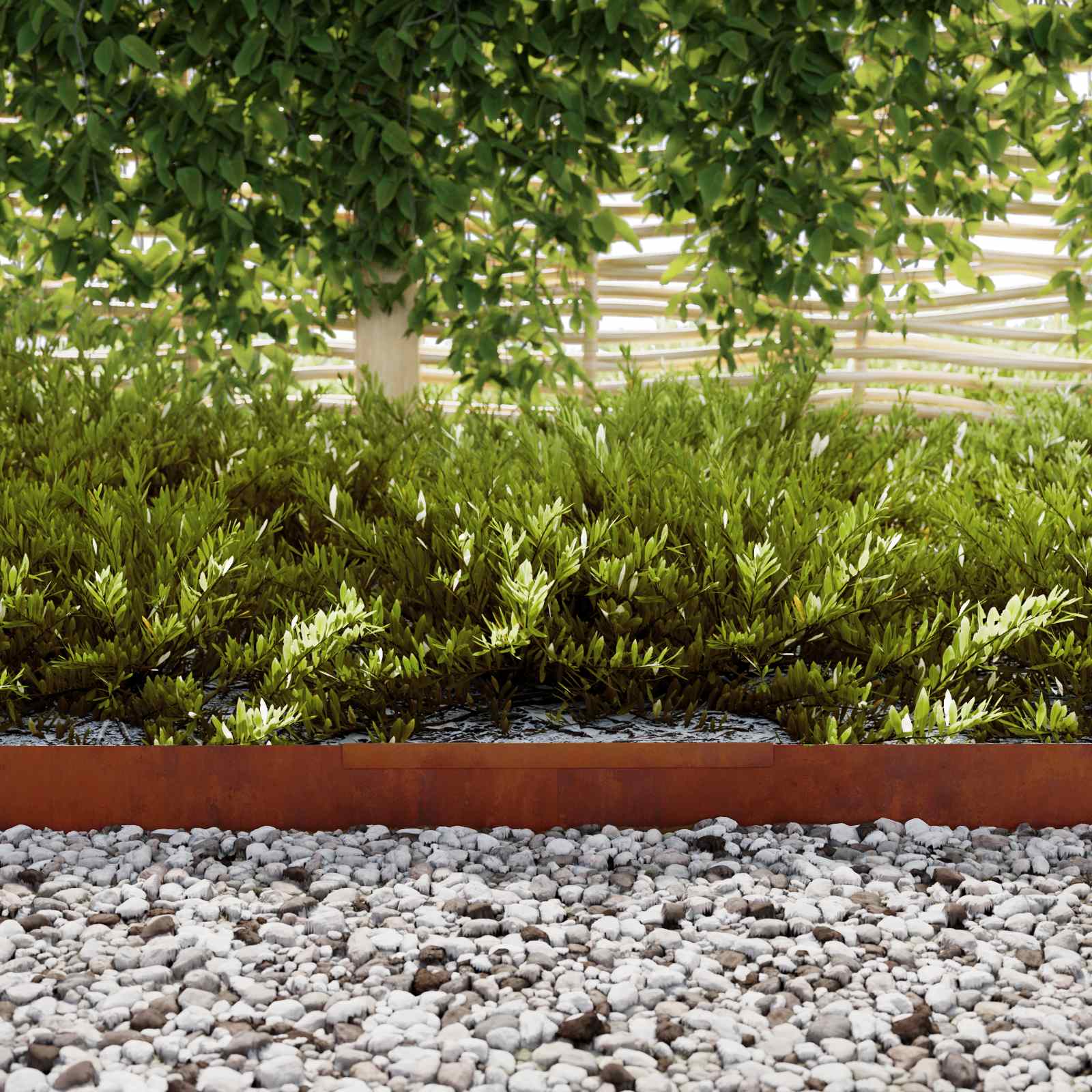 vidaXL Krawężnik do trawnika 450 x 10 cm Rdzawy