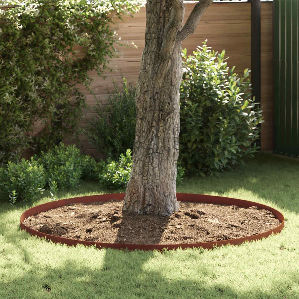 vidaXL Krawężnik do trawnika 450 x 10 cm Rdzawy