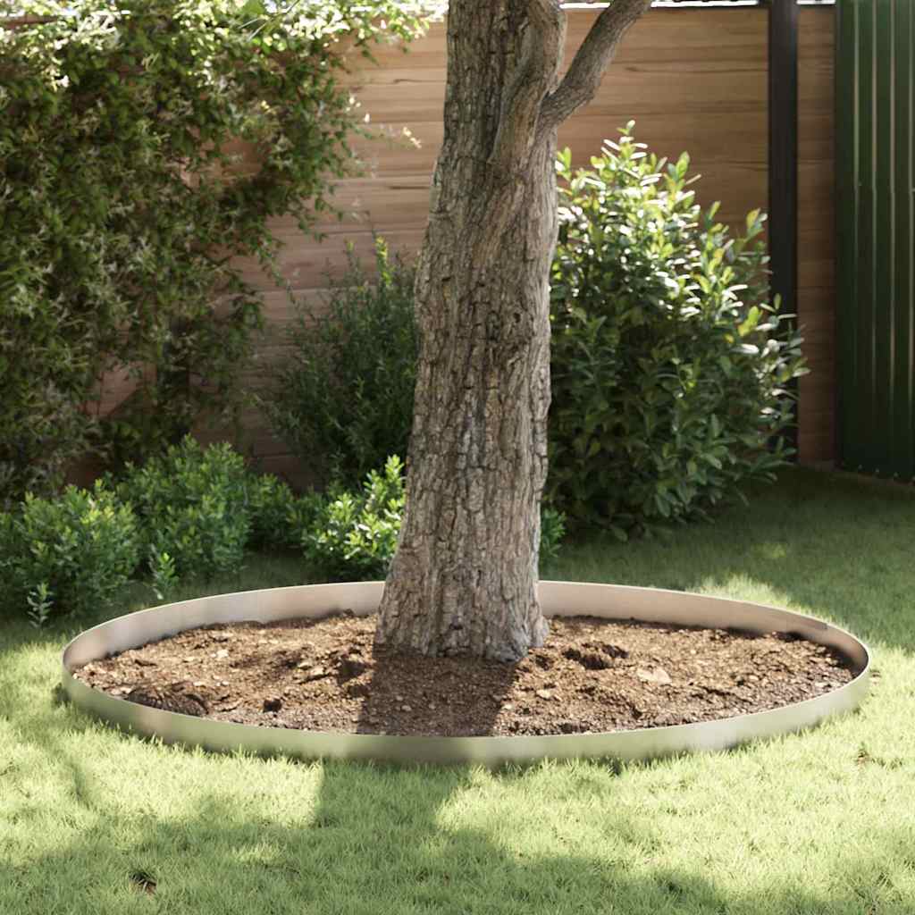 vidaXL Krawężnik do trawnika 450 x 15 cm Stal nierdzewna Srebrny