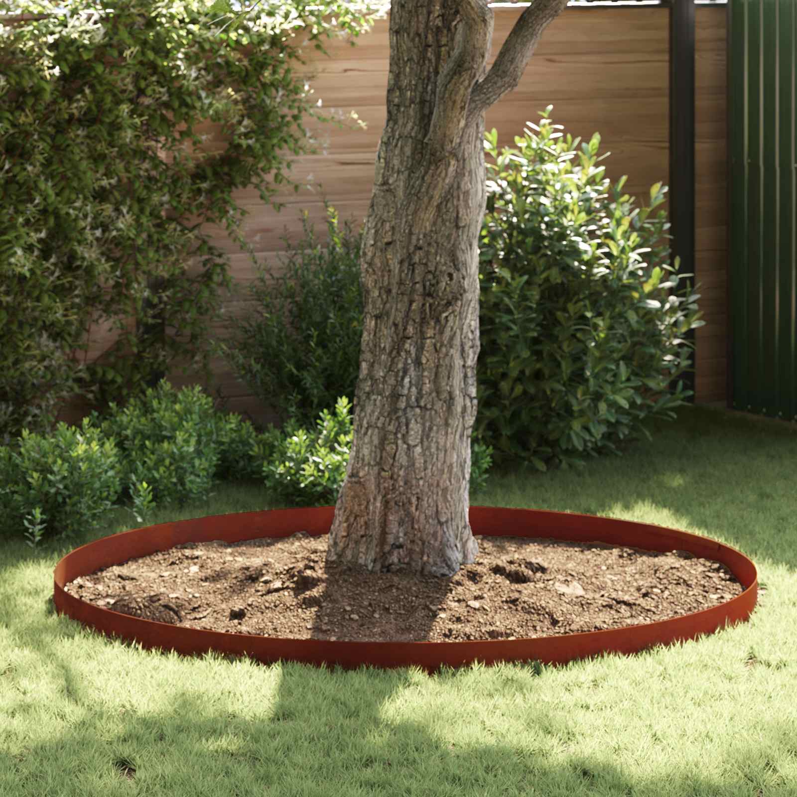 vidaXL Krawężnik do trawnika 450 x 15 cm Rdzawy