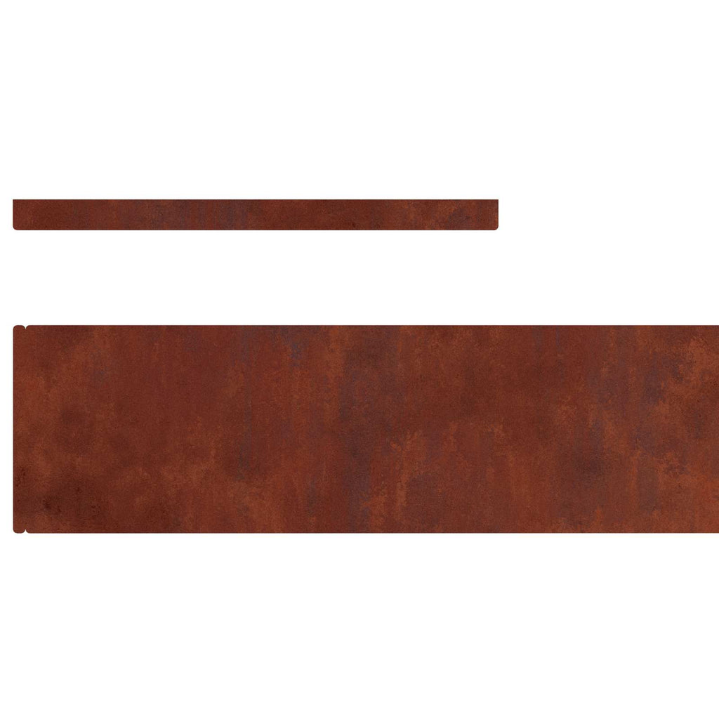 vidaXL Krawężnik do trawnika 450 x 15 cm Rdzawy