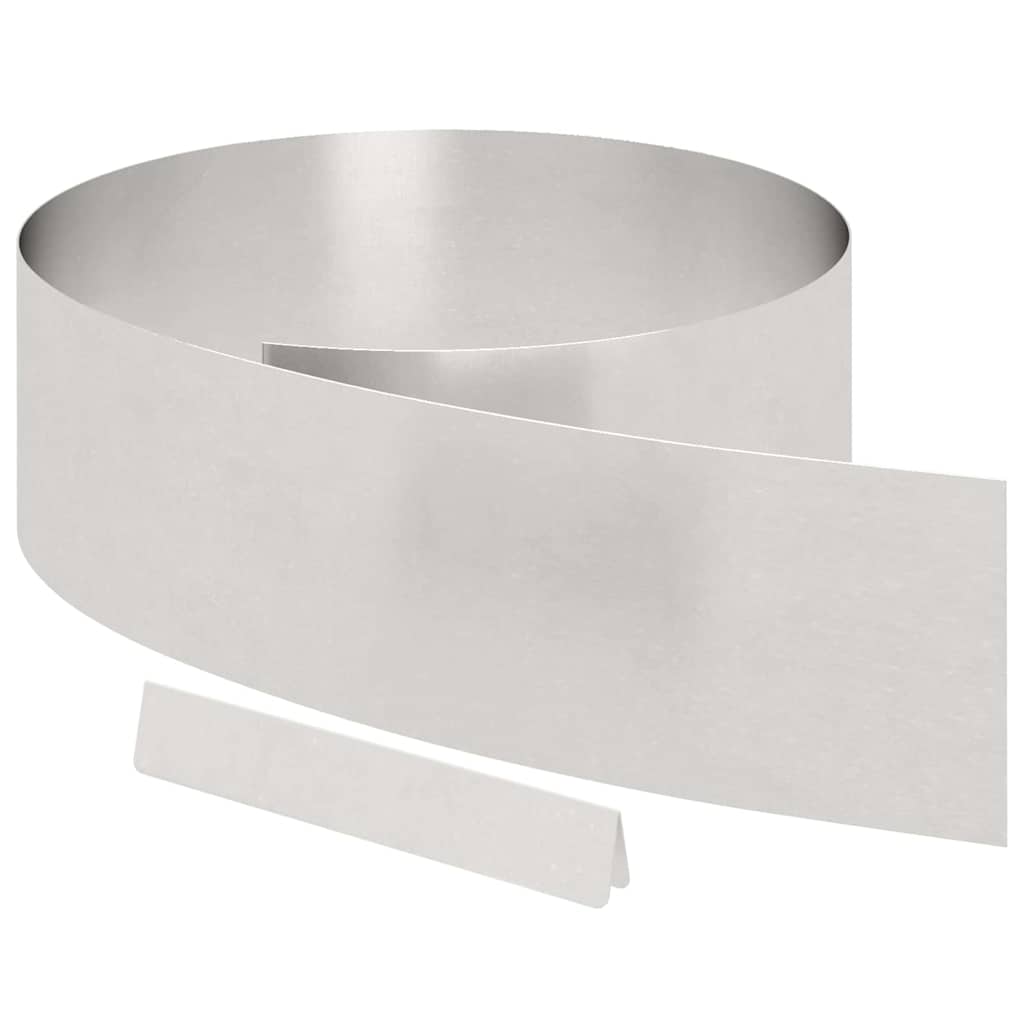 vidaXL Krawężnik do trawnika 450 x 20 cm Stal nierdzewna Srebrny