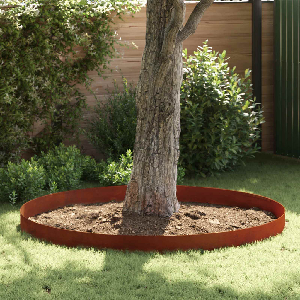 vidaXL Krawężnik do trawnika 450 x 20 cm Rdzawy