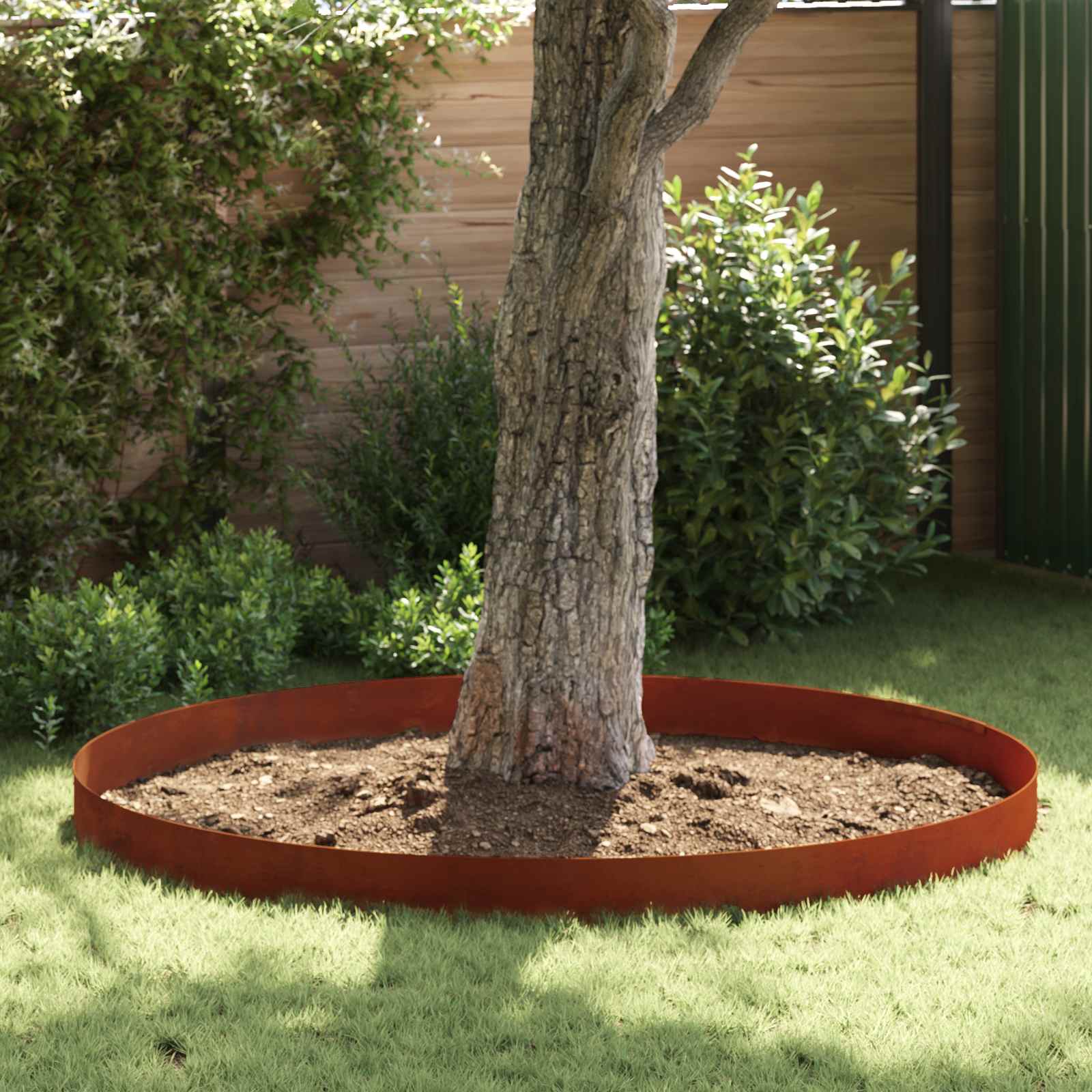 vidaXL Krawężnik do trawnika 450 x 20 cm Rdzawy