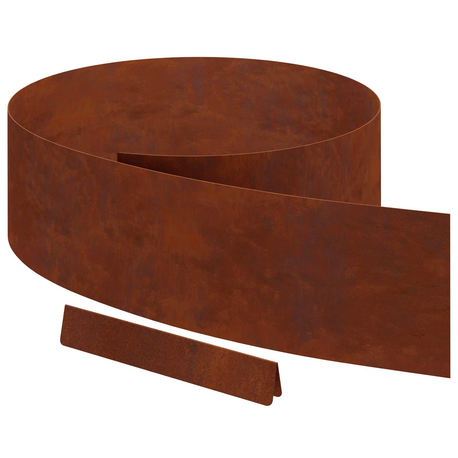 vidaXL Krawężnik do trawnika 450 x 20 cm Rdzawy