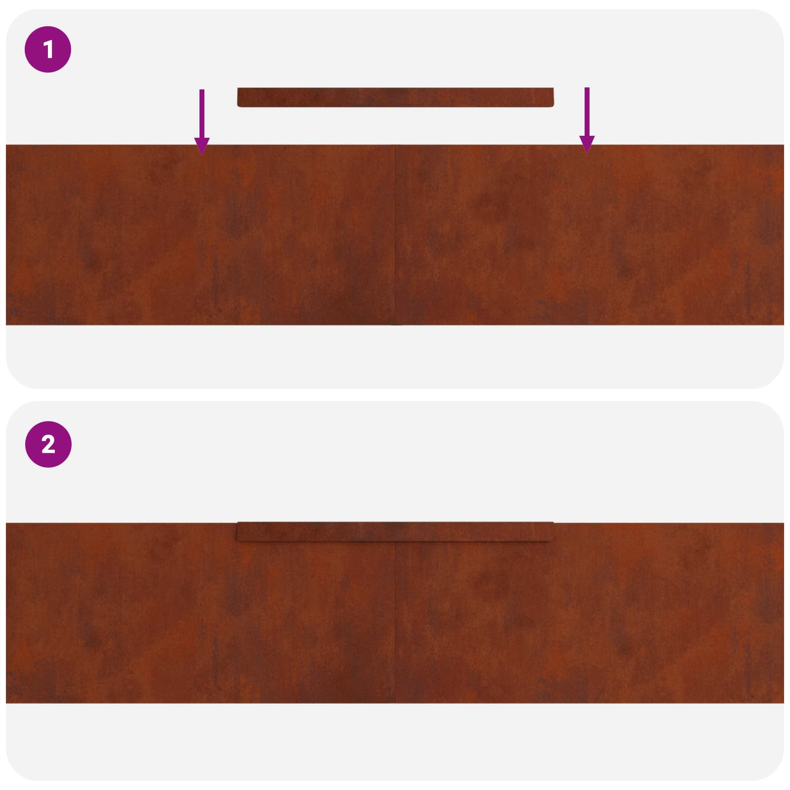 vidaXL Krawężnik do trawnika 450 x 20 cm Rdzawy