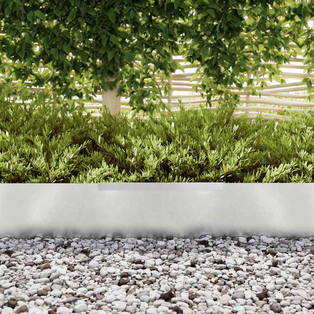 vidaXL Krawężnik do trawnika 450 x 25 cm Stal nierdzewna Srebrny