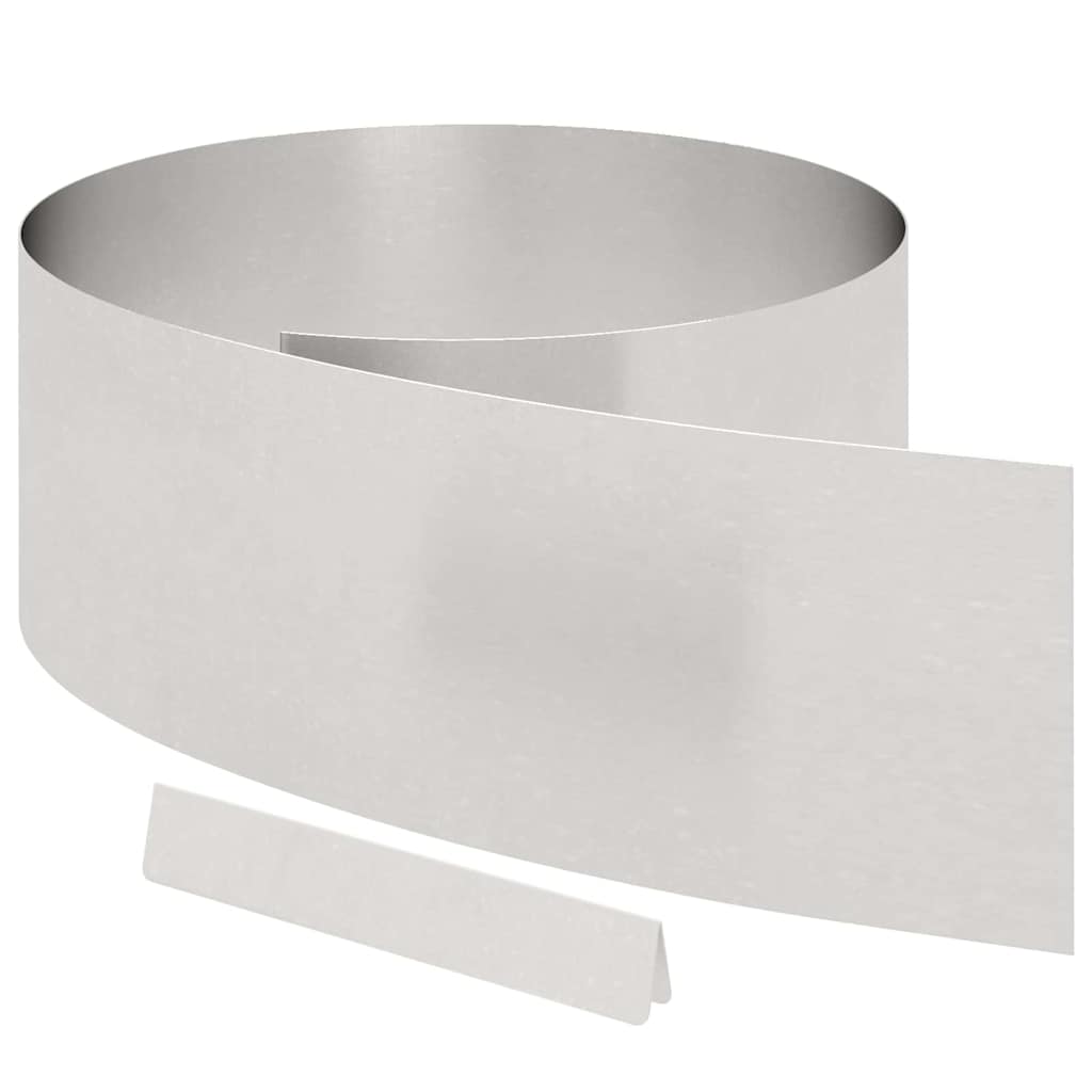 vidaXL Krawężnik do trawnika 450 x 25 cm Stal nierdzewna Srebrny