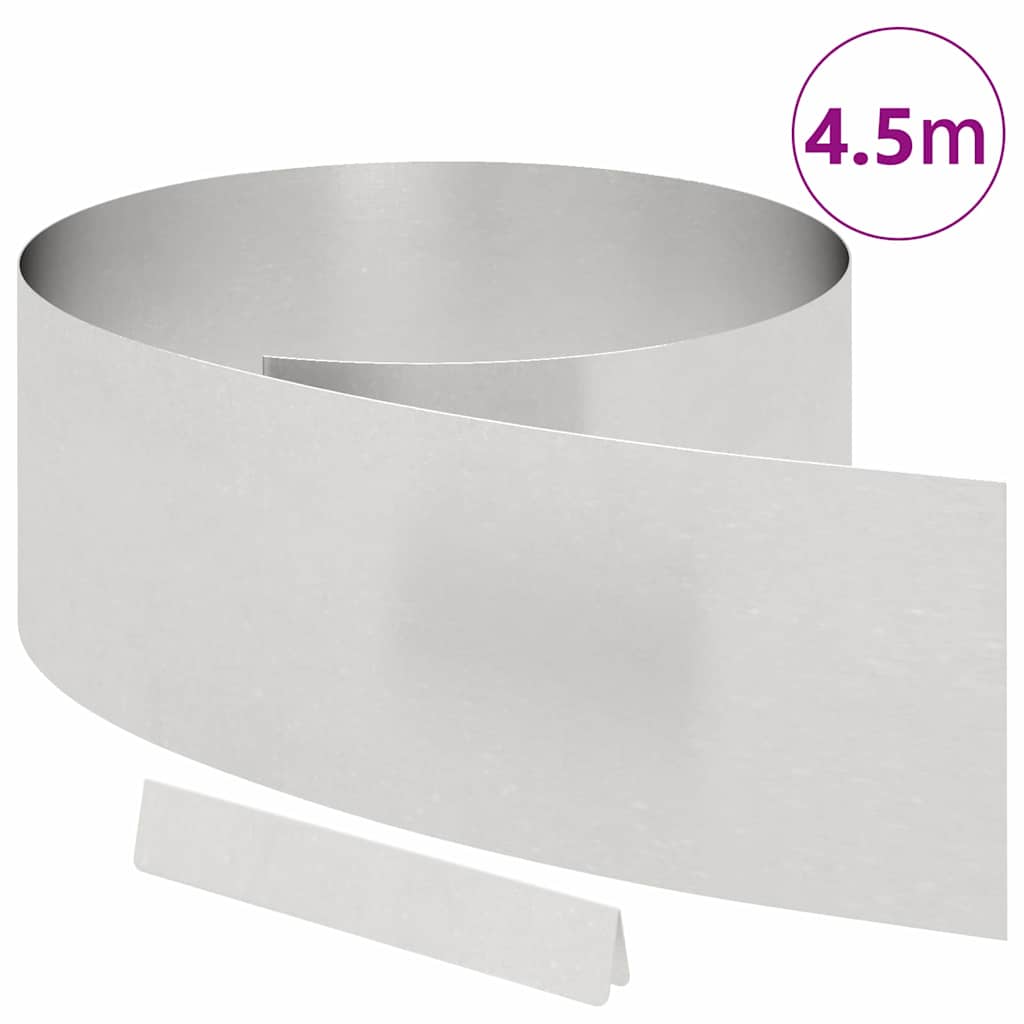 vidaXL Krawężnik do trawnika 450 x 25 cm Stal nierdzewna Srebrny
