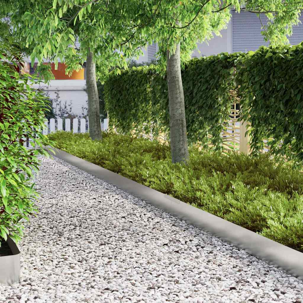 vidaXL Krawężnik do trawnika 450 x 25 cm Stal Galwanizowana Srebrny
