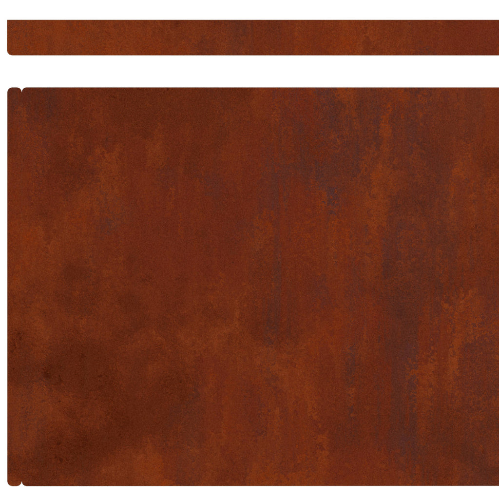vidaXL Krawężnik do trawnika 4 pcs Rdzawy 450 x 0,05 x 25 cm