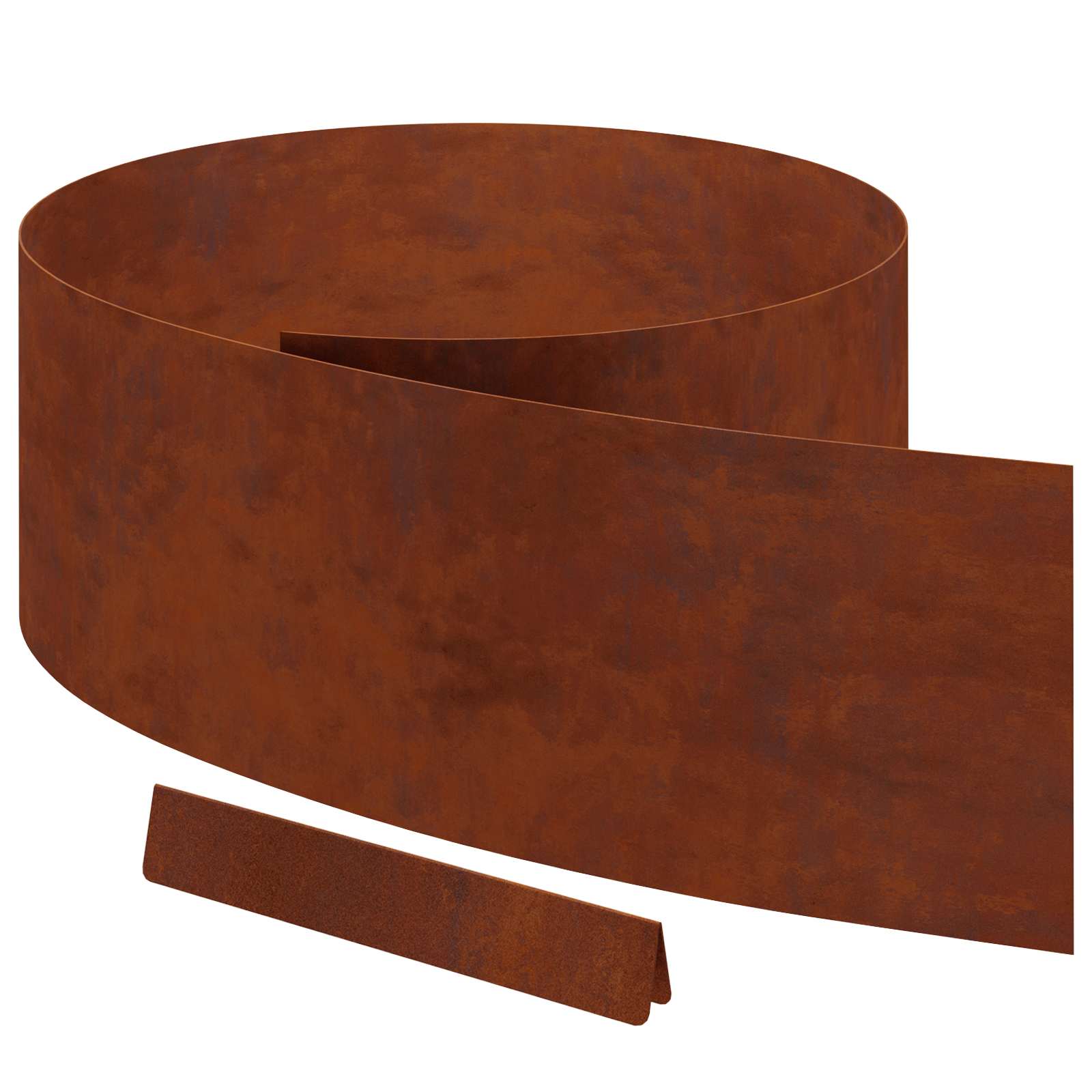 vidaXL Krawężnik do trawnika 4 pcs Rdzawy 450 x 0,05 x 25 cm
