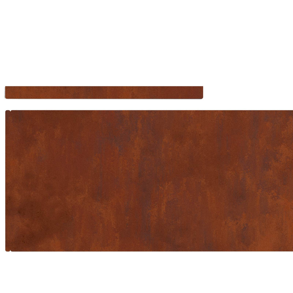 vidaXL Krawężnik do trawnika 4 pcs Rdzawy 450 x 0,05 x 25 cm