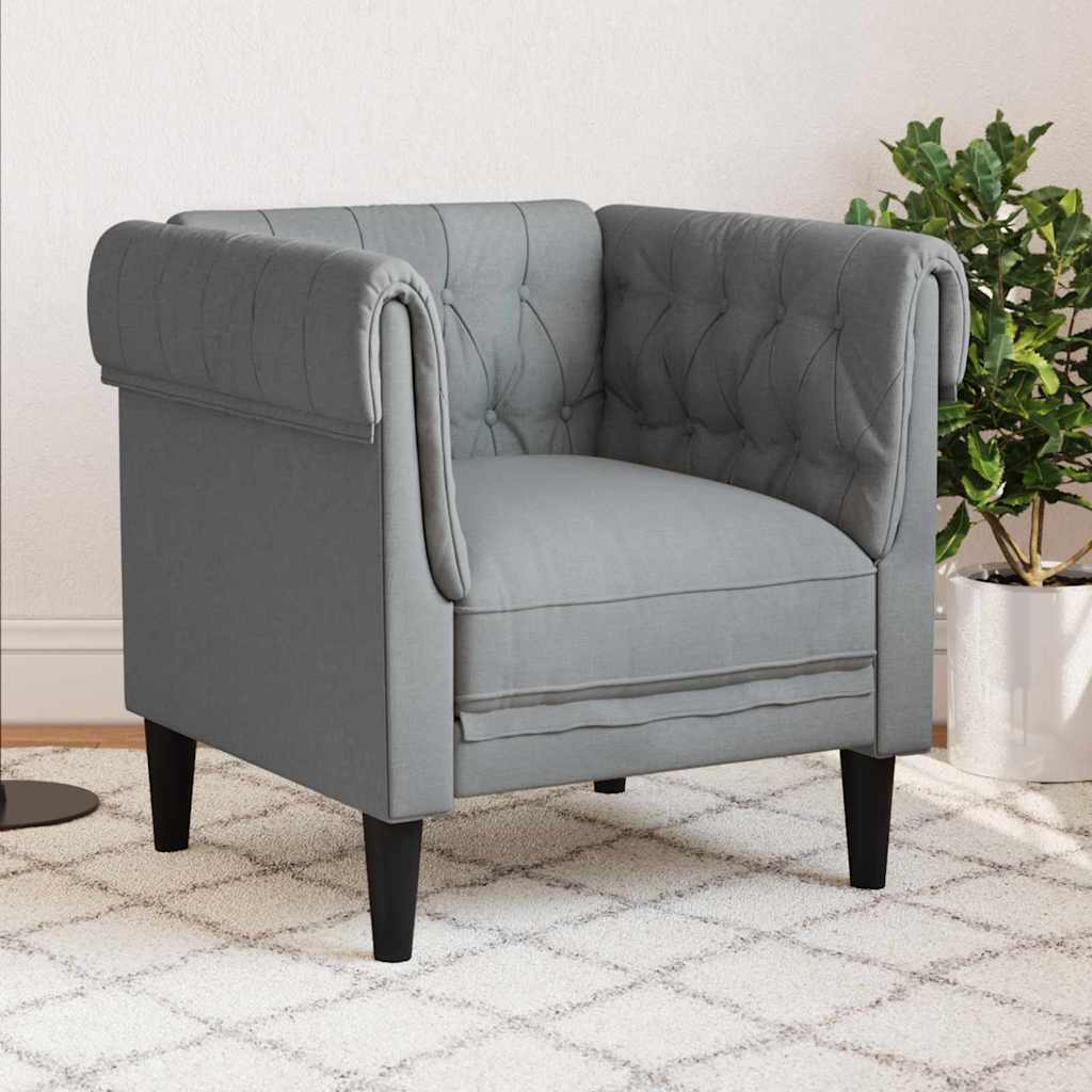 vidaXL Sofa Jasnoszary 78,5 x 74,5 x 74,5 cm Poliester