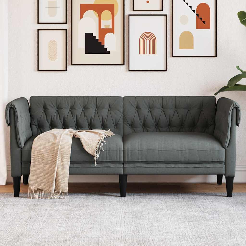 vidaXL Sofa Ciemnoszary 182,5 x 74,5 x 74,5 cm Poliester