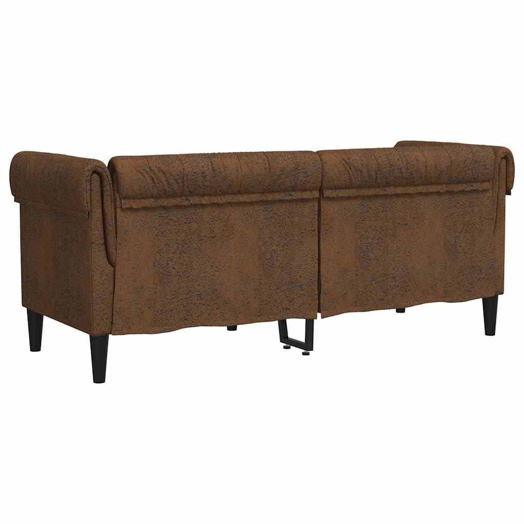 vidaXL Sofa Brązowy 182,5 x 74,5 x 74,5 cm Poliester