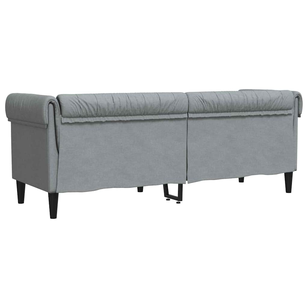 vidaXL Sofa Jasnoszary 201,5 x 74,5 x 74,5 cm Poliester
