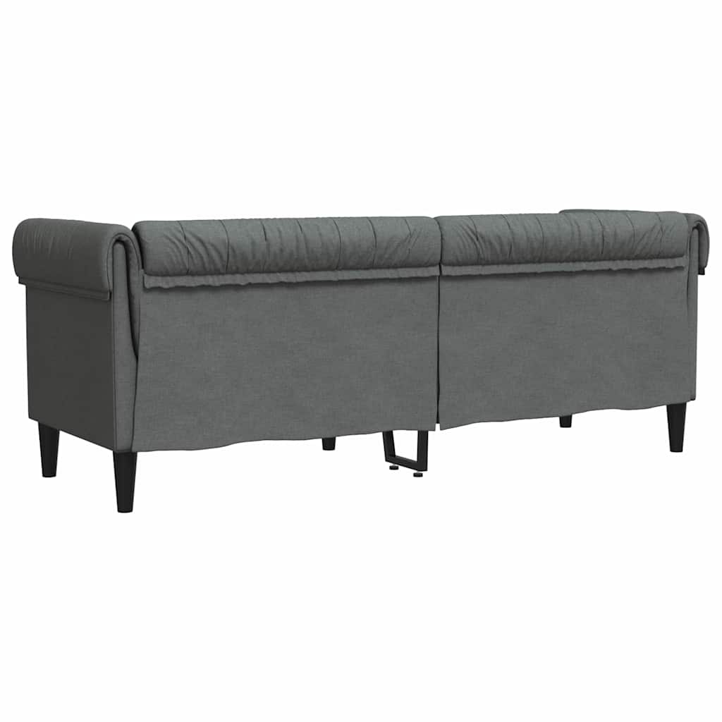 vidaXL Sofa Ciemnoszary 201,5 x 74,5 x 74,5 cm Poliester