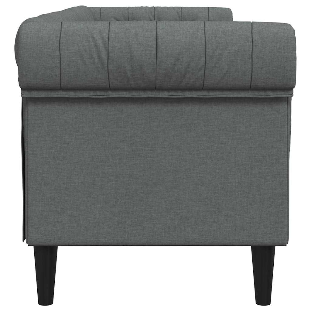 vidaXL Sofa Ciemnoszary 201,5 x 74,5 x 74,5 cm Poliester