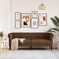 vidaXL Sofa Brązowy 201,5 x 74,5 x 74,5 cm Poliester