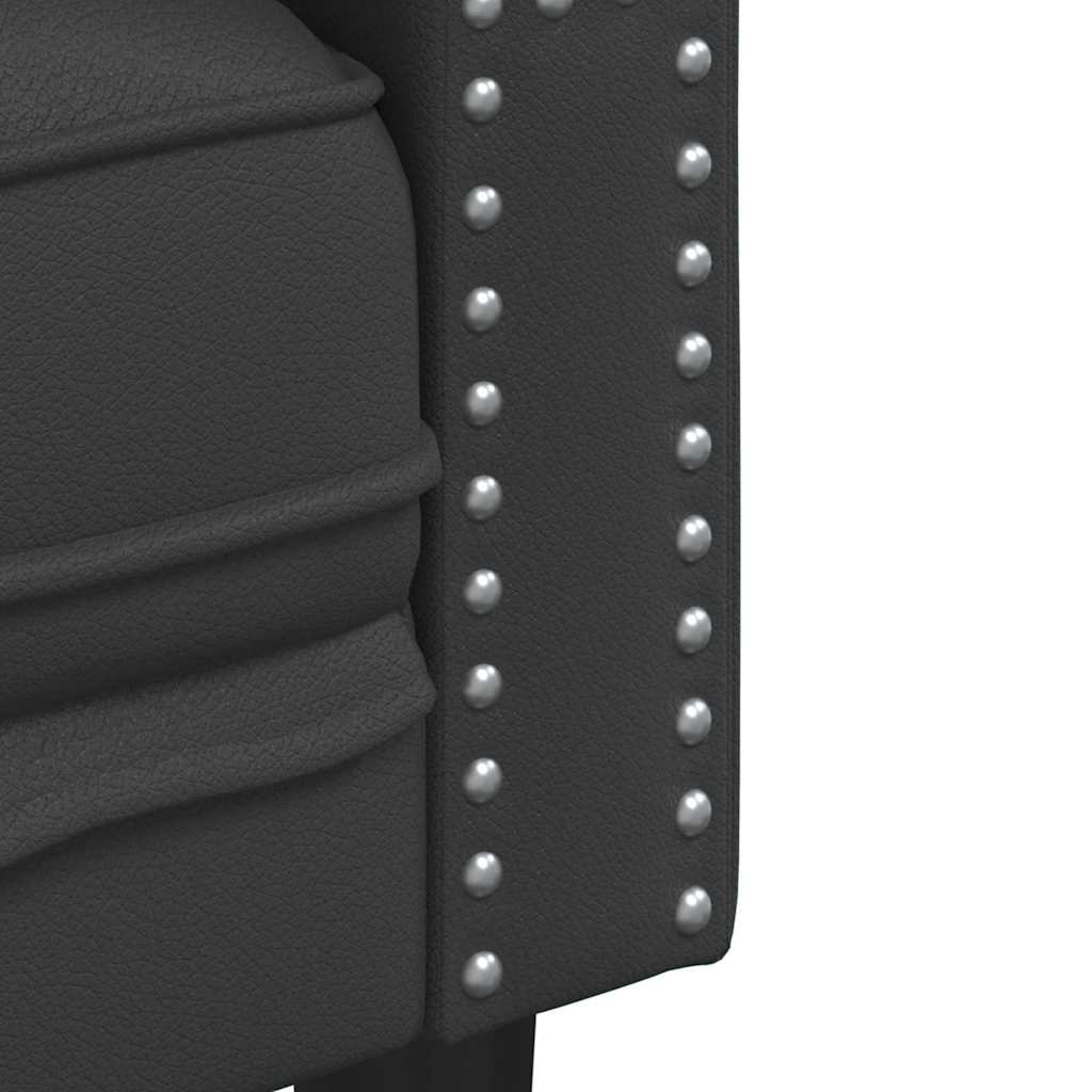 vidaXL Sofa Czarny 74,5 x 71 x 70,5 cm PVC