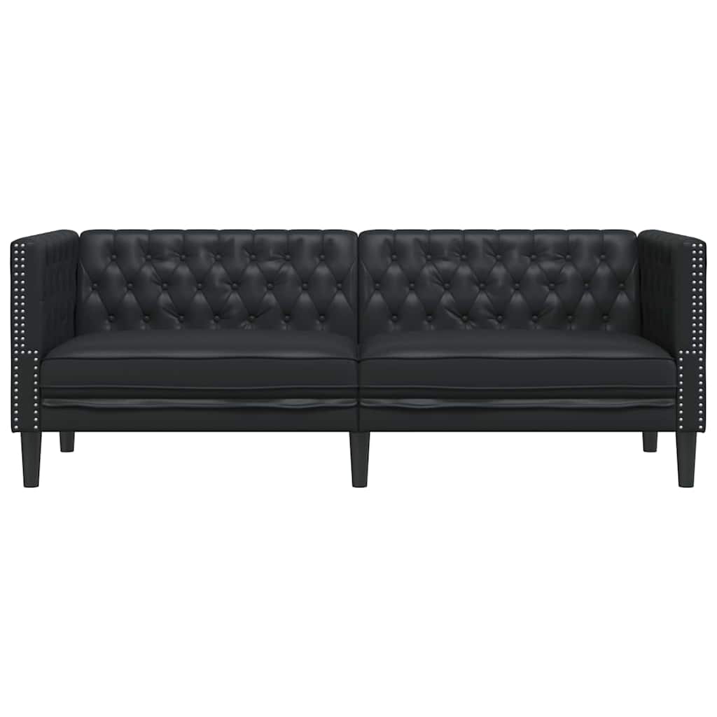 vidaXL Sofa Czarny 194 x 74,5 x 70,5 cm PVC