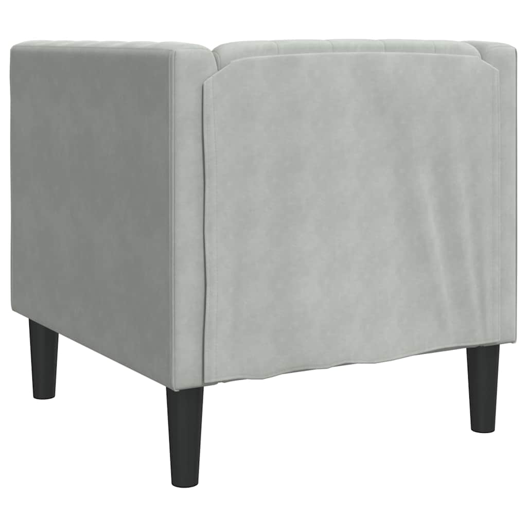 vidaXL Sofa Jasnoszary 74,5 x 71 x 70,5 cm Aksamit