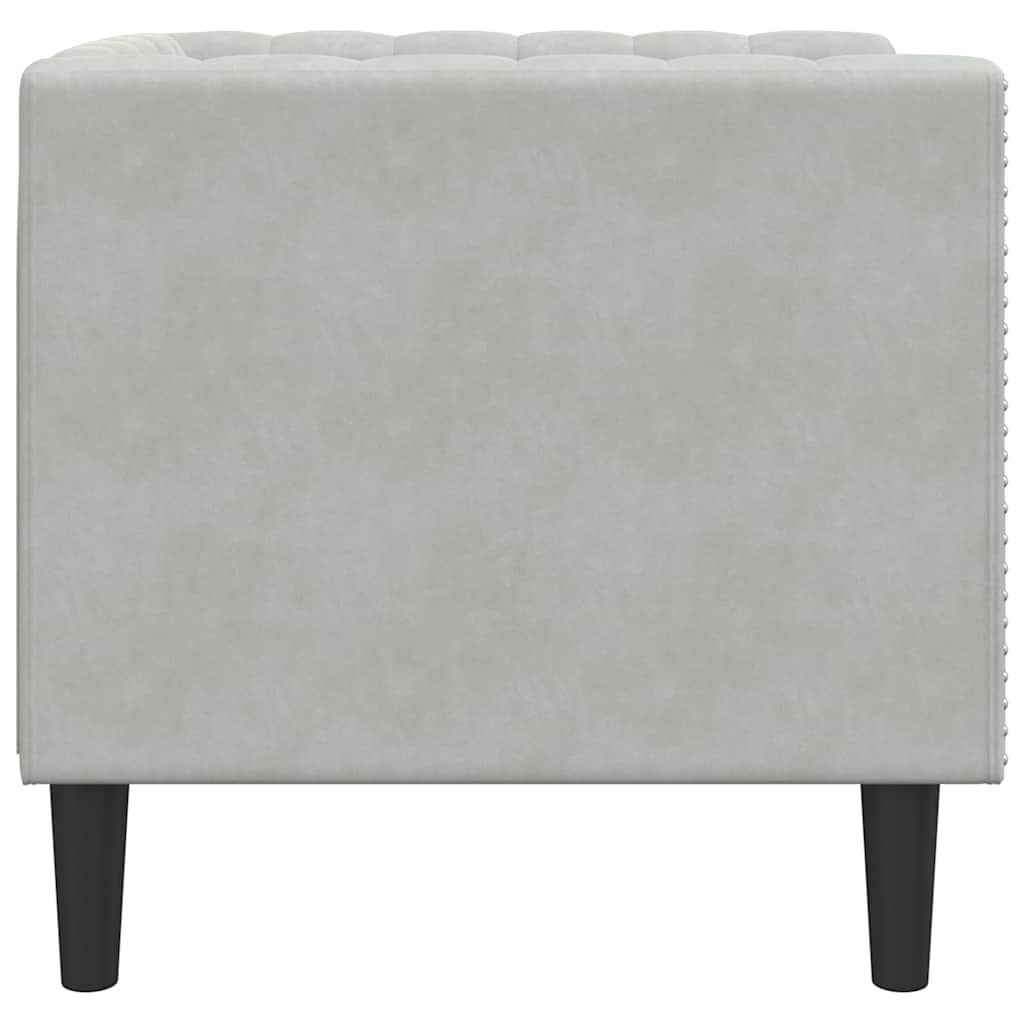 vidaXL Sofa Jasnoszary 74,5 x 71 x 70,5 cm Aksamit