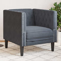 vidaXL Sofa Ciemnoszary 74,5 x 71 x 70,5 cm Aksamit