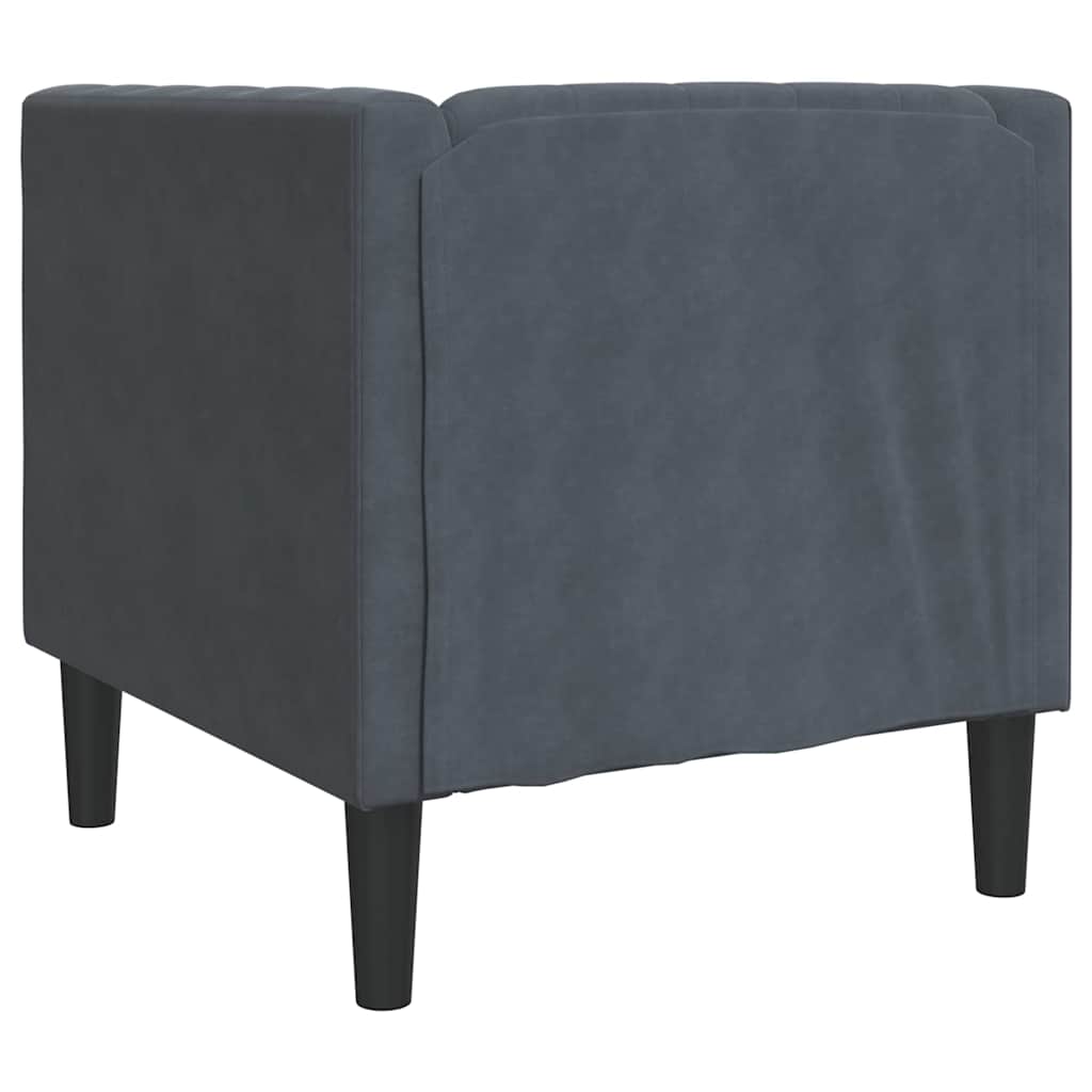 vidaXL Sofa Ciemnoszary 74,5 x 71 x 70,5 cm Aksamit