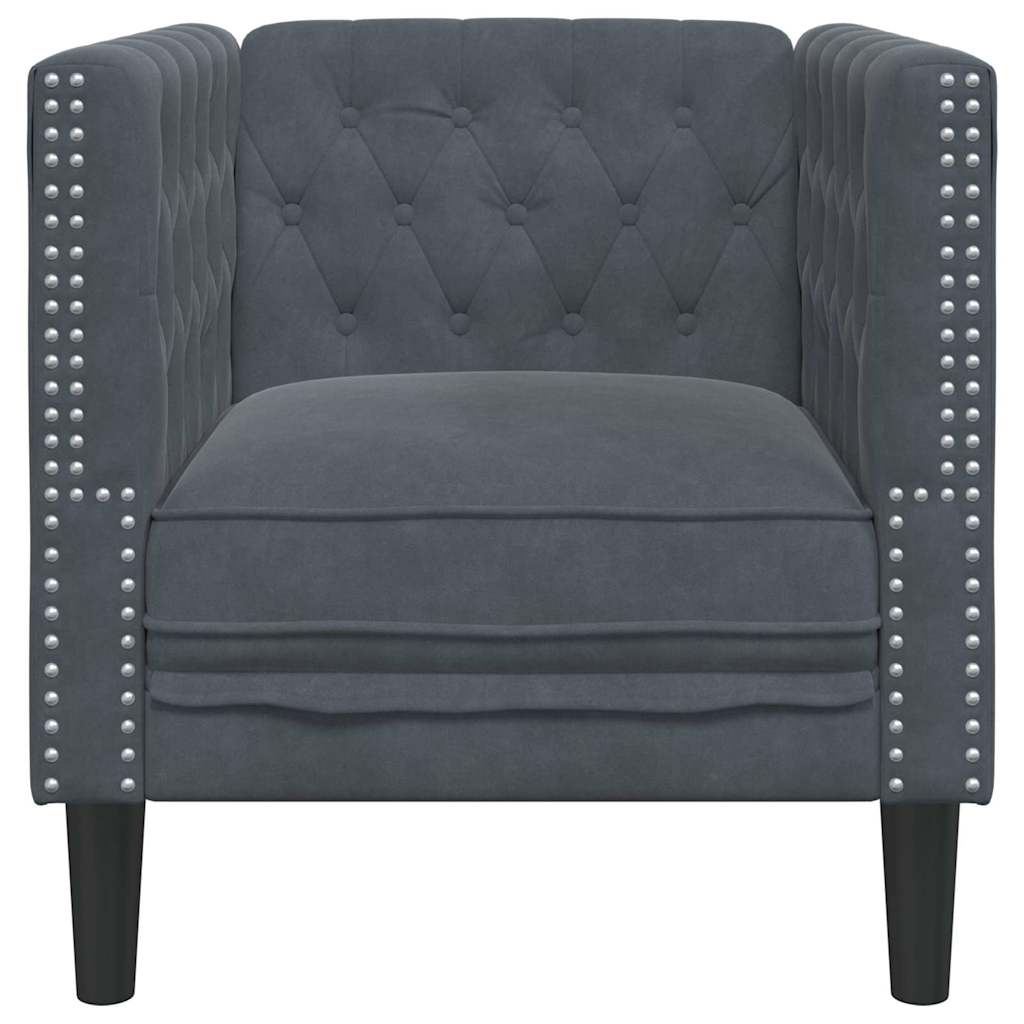 vidaXL Sofa Ciemnoszary 74,5 x 71 x 70,5 cm Aksamit