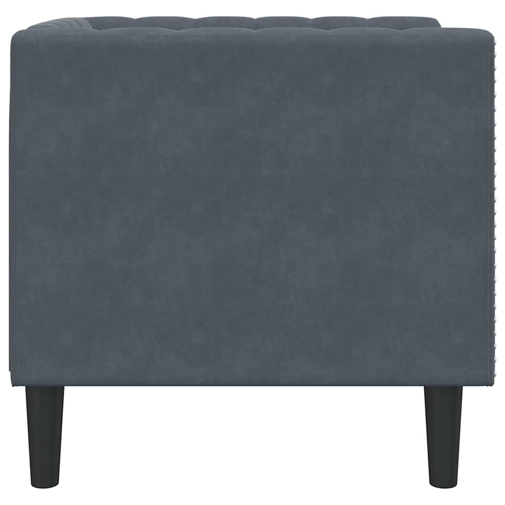 vidaXL Sofa Ciemnoszary 74,5 x 71 x 70,5 cm Aksamit
