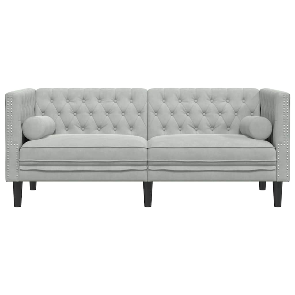 vidaXL Sofa Jasnoszary 174 x 74,5 x 70,5 cm Aksamit