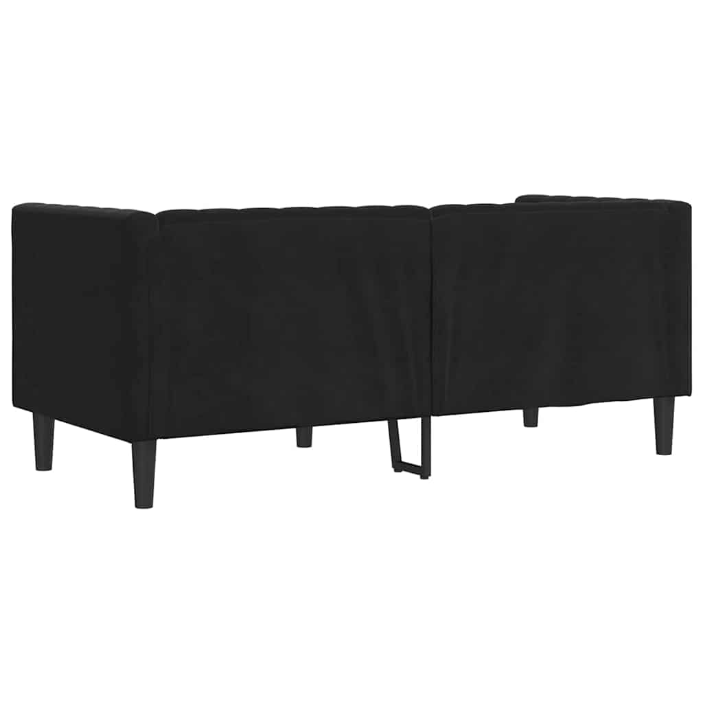 vidaXL Sofa Czarny 174 x 74,5 x 70,5 cm Aksamit