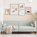 vidaXL Sofa Jasnoszary 194 x 74,5 x 70,5 cm Aksamit