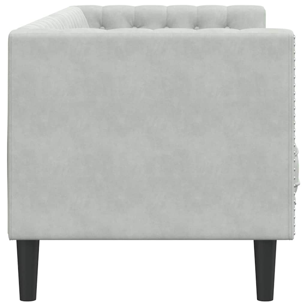 vidaXL Sofa Jasnoszary 194 x 74,5 x 70,5 cm Aksamit