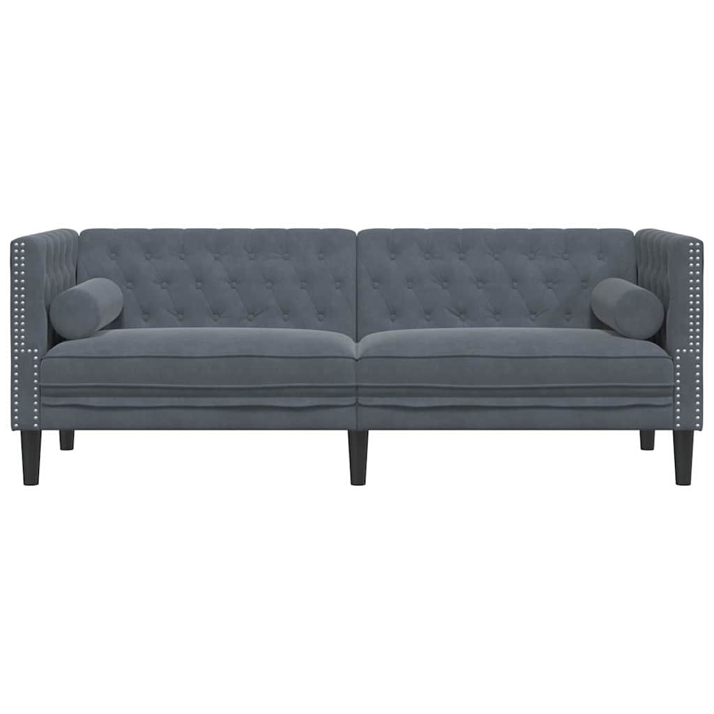 vidaXL Sofa Ciemnoszary 194 x 74,5 x 70,5 cm Aksamit