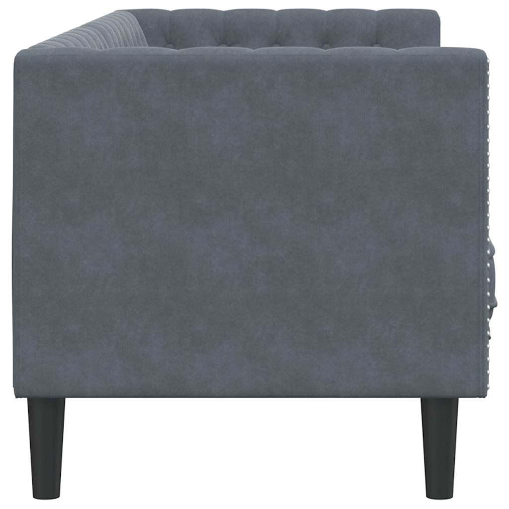vidaXL Sofa Ciemnoszary 194 x 74,5 x 70,5 cm Aksamit